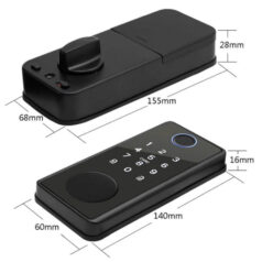 Khóa DSmart DB01T Deadbolt Lock 10 Hình ảnh nút bấm tắt/mở trên khóa DSmart DB01T, mang lại sự tiện lợi cho người dùng.