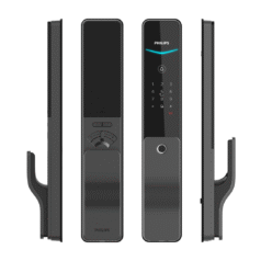 Hỗ trợ vân tay, mã số, thẻ từ, app, và chìa cơ tiện lợi trên khóa Philips DDL801-5HBS