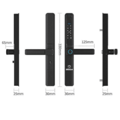 DSmart N52T – Khóa vân tay cửa nhôm chống nước ngoài trời 6 Khóa DSmart N52T Chốt trong chống mở cửa từ bên ngoài