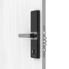 Mặt trước khóa vân tay Philips DDL610 có tay cầm thiết kế hiện đại, sang trọng