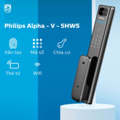 Khóa Philips Alpha V-5HWS thiết kế phù hợp lắp đặt trên cửa gỗ cao cấp