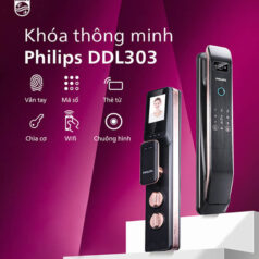 Công nghệ nhận diện vân tay FPC Thụy Điển trên khóa Philips DDL303-VP, đảm bảo bảo mật tối ưu.