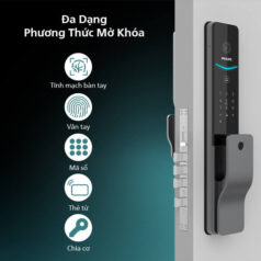 Hình ảnh thực tế lắp khóa Philips DDL720-MVP tại nhà khách hàng