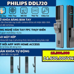 Trang chủ 286 Hình ảnh khóa điện tử Philips DDL720-MVP lắp đặt trên cửa gỗ tại căn hộ cao cấp