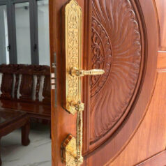 DSmart DS78T Khóa Vân Tay Đại Sảnh Mạ Vàng 24K 6 Khóa cửa vân tay DS78T chống chịu thời tiết, sử dụng ngoài trời mưa nắng không lo hỏng hóc