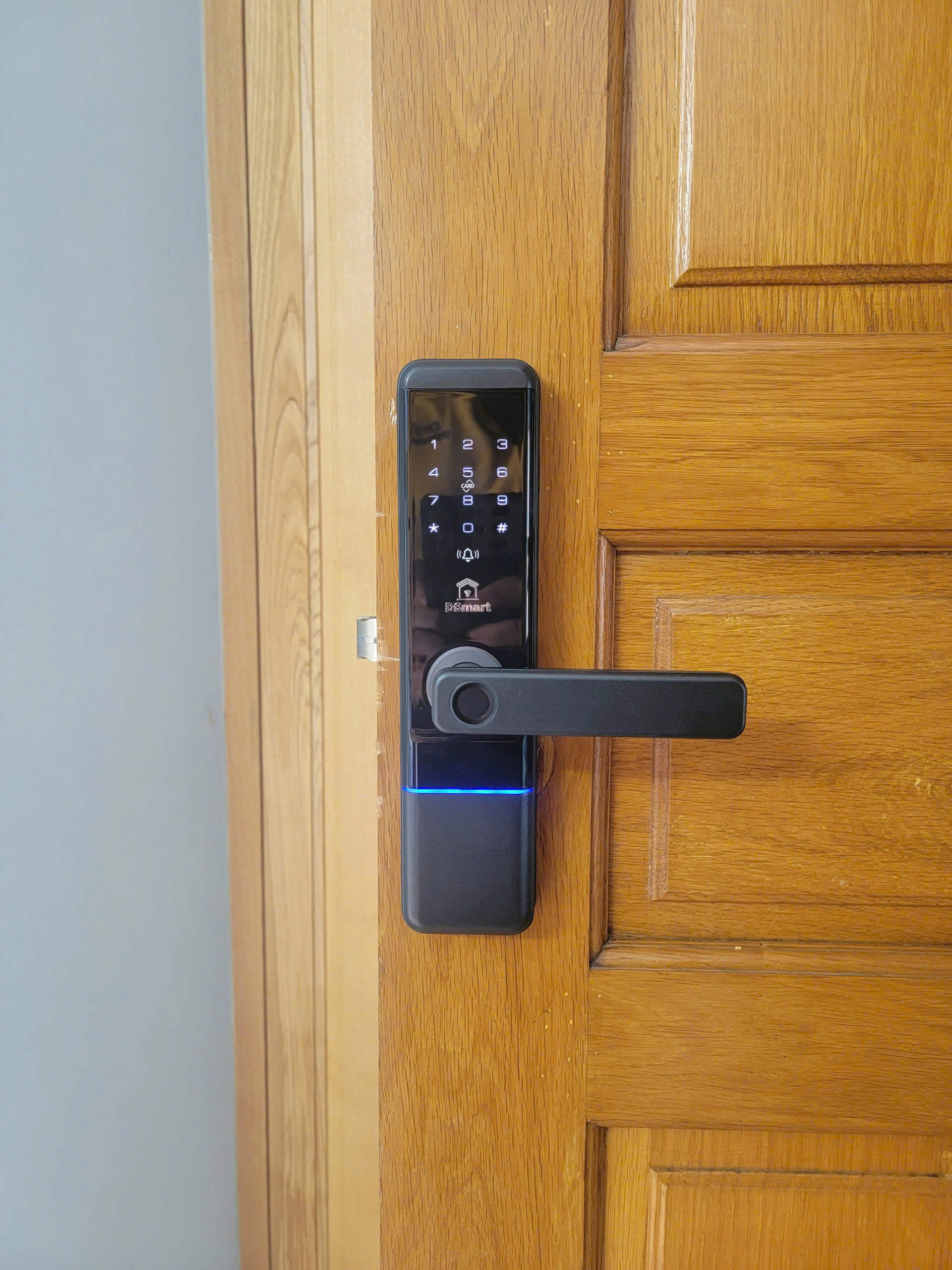 Khóa vân tay thông phòng có chốt an toàn DSmart PN12T khóa điện tử bảo mật riêng tư DSmart PN12T