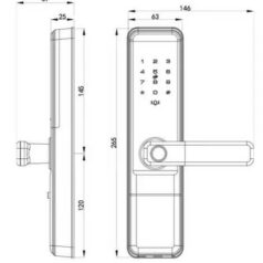 DSmart PN12T Khóa điện tử vân tay cửa gỗ 9 Khóa điện tử PN12T DSmart phù hợp cửa gia đình, văn phòng