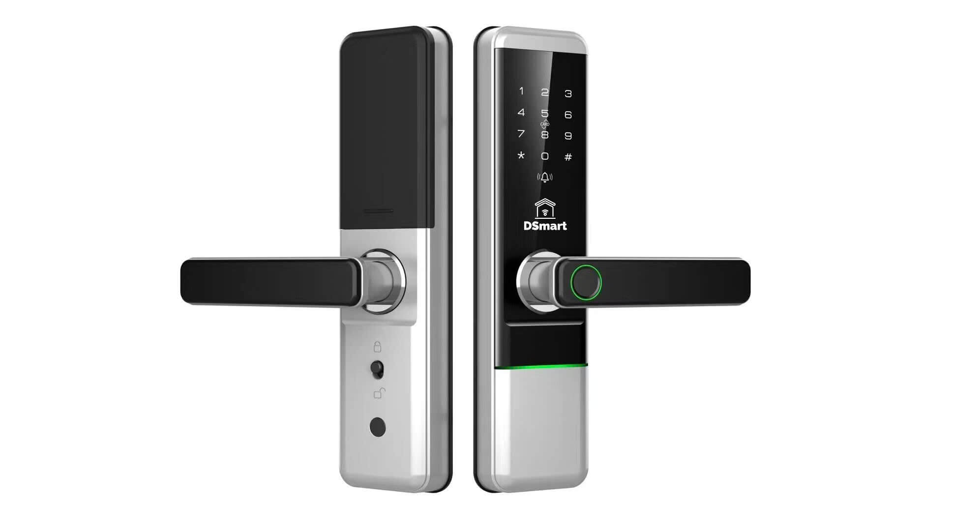 Khóa mã số thẻ từ DSmart PN12T khóa vân tay cửa gỗ, cửa căn hộ chung cư