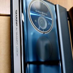 Khóa cửa điện tử Vân Tay Face ID SHARP H5-FV 4 Mặt sau khóa cửa vân tay Sharp H5-FV với màn hình IPS 5.0