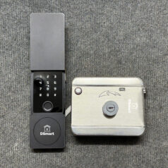 khóa điện tử cửa cổng dsmart 1c69t chống nước lắp đặt cho biệt thự nhà phố
