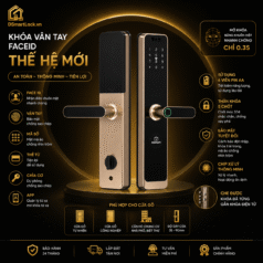 khóa vân tay FaceID PL69T-F cho cửa gỗ nhà phố