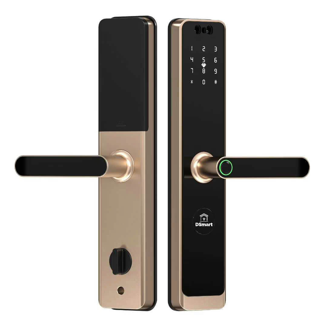 Khóa cửa gỗ thông minh PL69T-F mở bằng FaceID khóa cửa gỗ mở bằng khuôn mặt FaceID PL69T-F